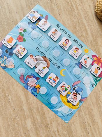 routine journée aide parents enfants stitch 