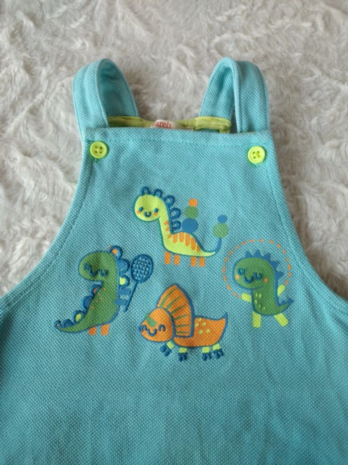 Salopette short Garçon 6 mois Dinosaure Jubosac Du pareil au même - photo numéro 3