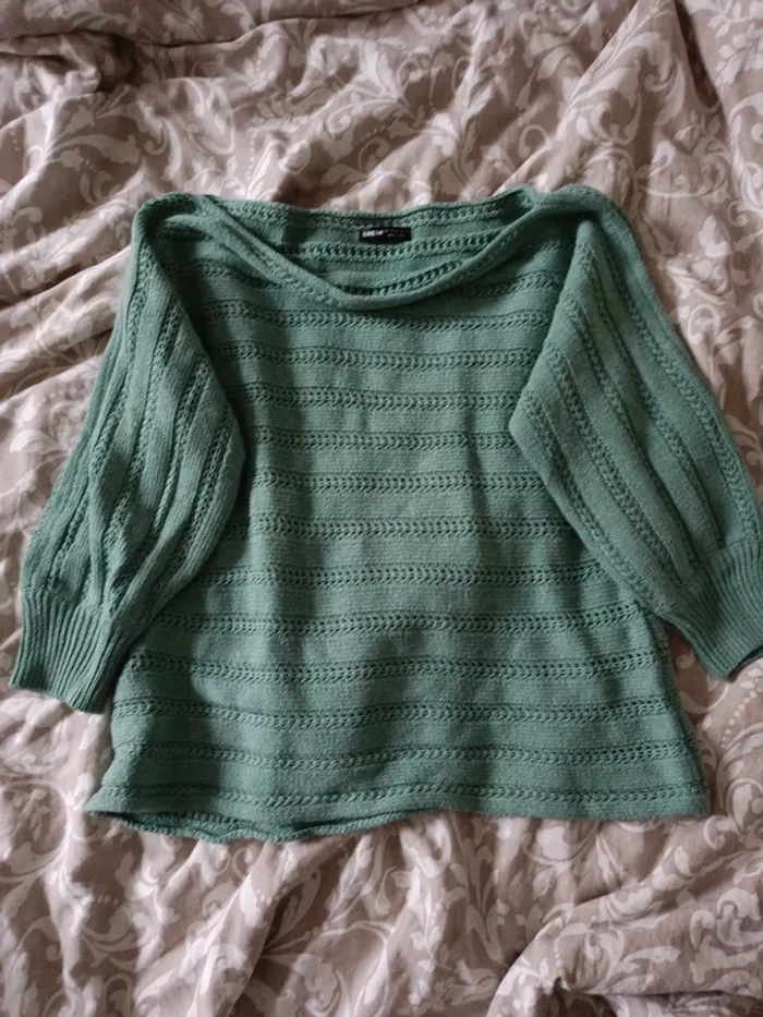 Pull vert turquoise Shein L
