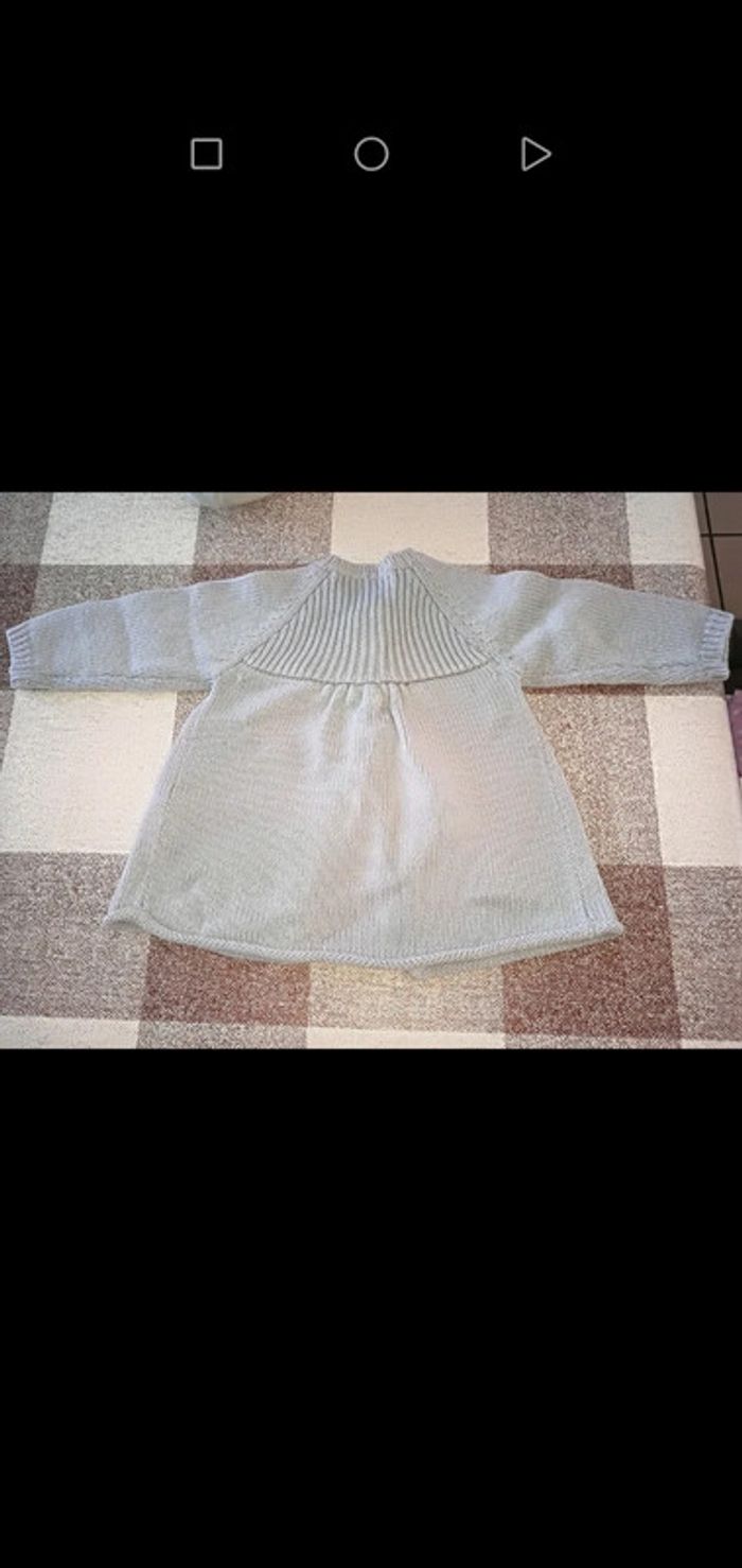 Gilet 2 boutons gris Tex 6 mois - photo numéro 3