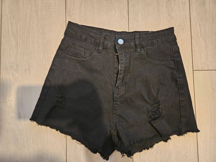 Short en jean noir femme taille S