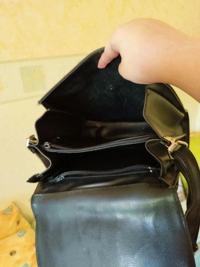 Sac noir bandoulière carré vintage y2k vintage - photo numéro 10