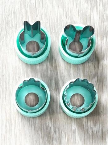 Lot de 4 emportes pièce turquoise neufs