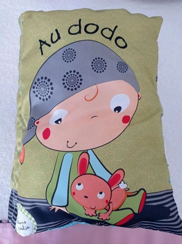 Livre éveil bébé tissu oreiller Au dodo neuf - photo numéro 3