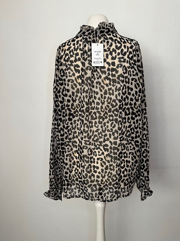 Chemisier, blouse léopard taille 46 - photo numéro 3