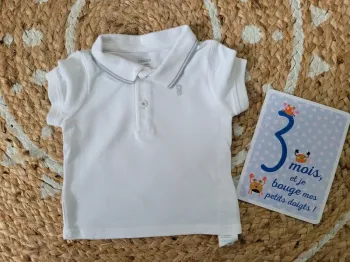 Polo blanc obaibi 3mois