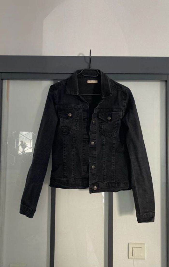 Veste en jean noire