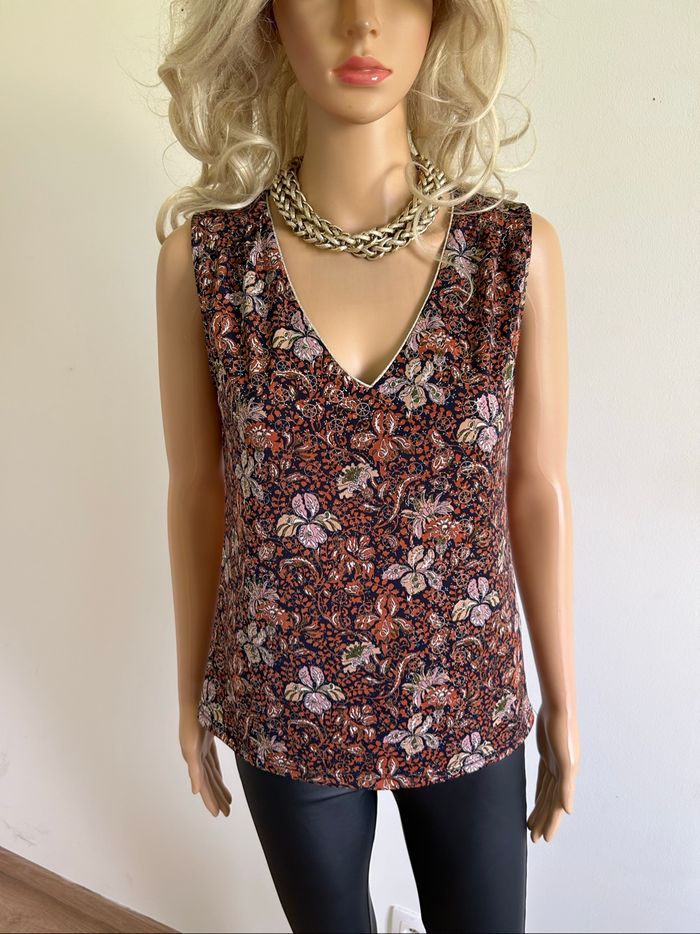 Blouse imprimée sans manches Morgan taille S comme neuve