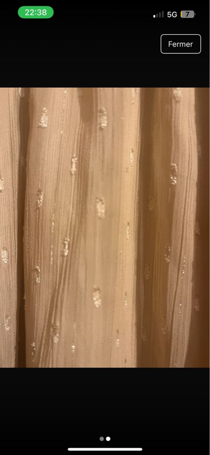Robe beige à pois pailletés - photo numéro 2