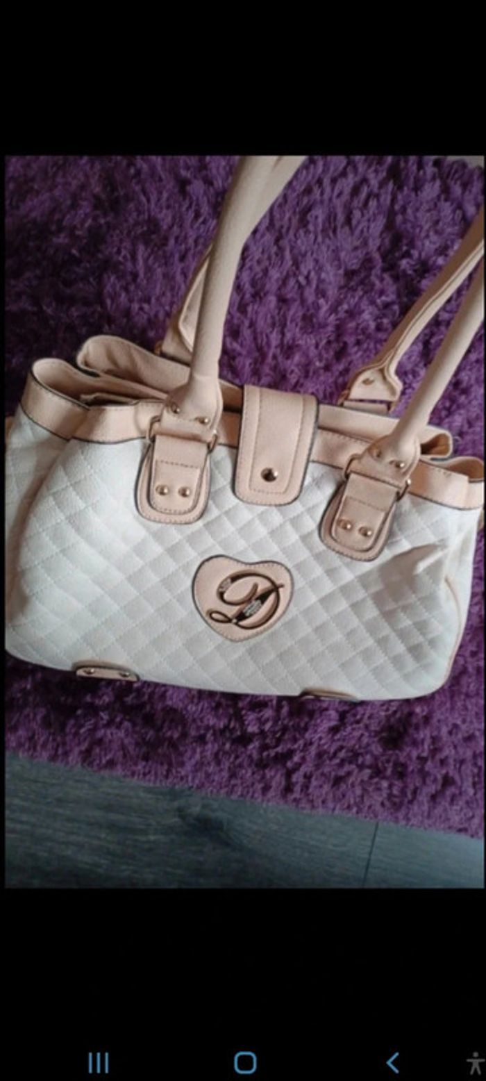 Sac à main 👜 blanc beige grande contenance - photo numéro 2