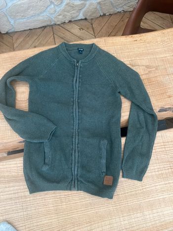 Gilet 12 ans zippé kaki kiabi garçon