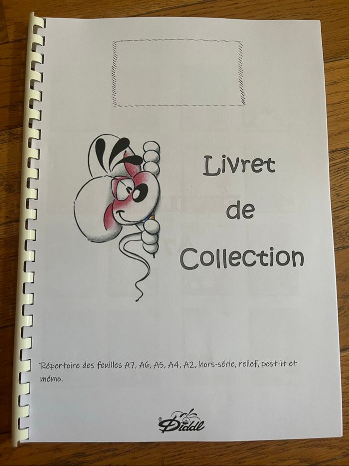 Livret de collection / registre / répertoire feuilles Diddl