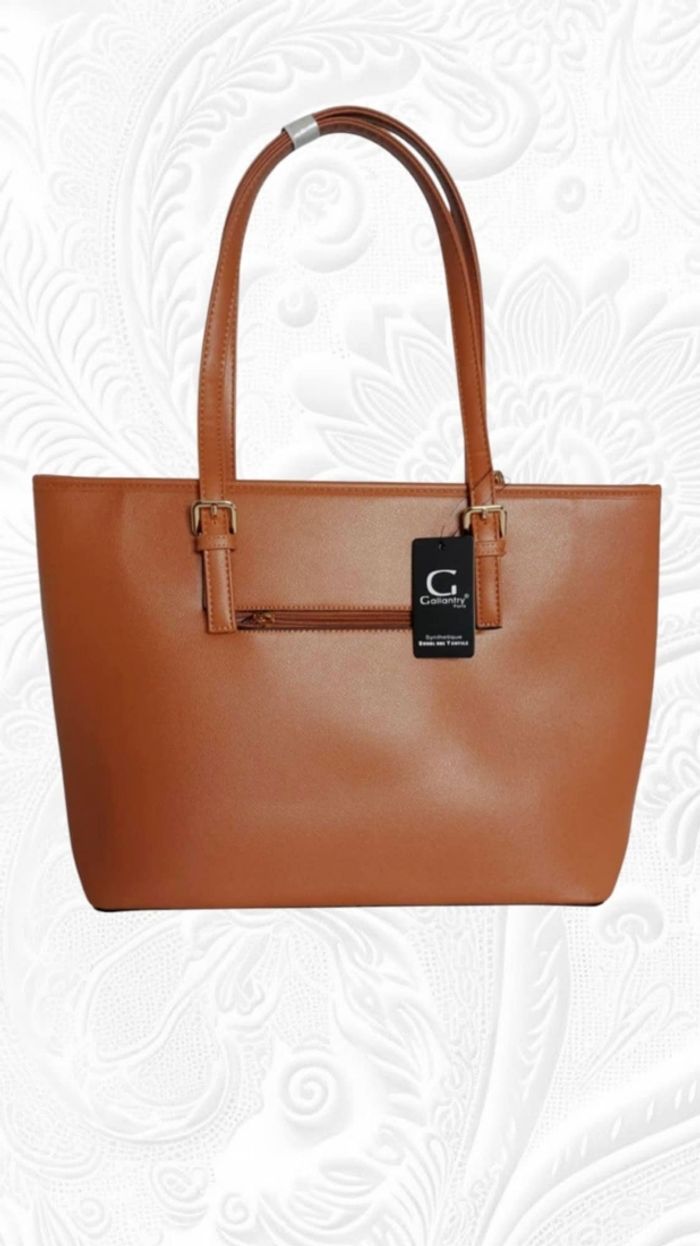 Sac cabas chic camel - photo numéro 2