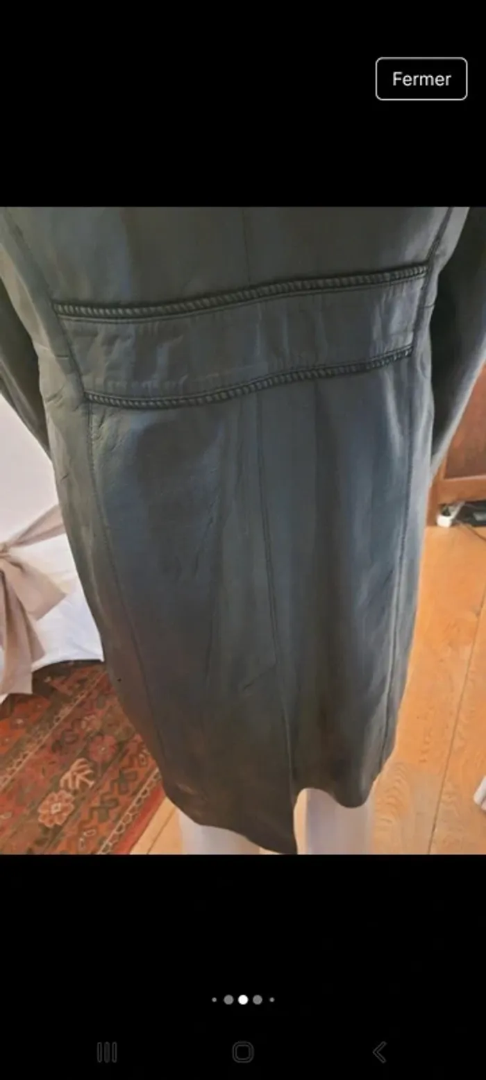 Manteau vintage cuir noir Authentic taille 42 - photo numéro 10