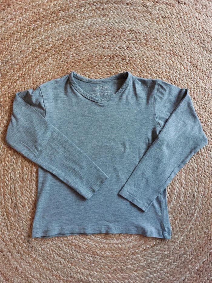 Lot de 2 T-shirts manches longues gris 6 ans garçon - photo numéro 3