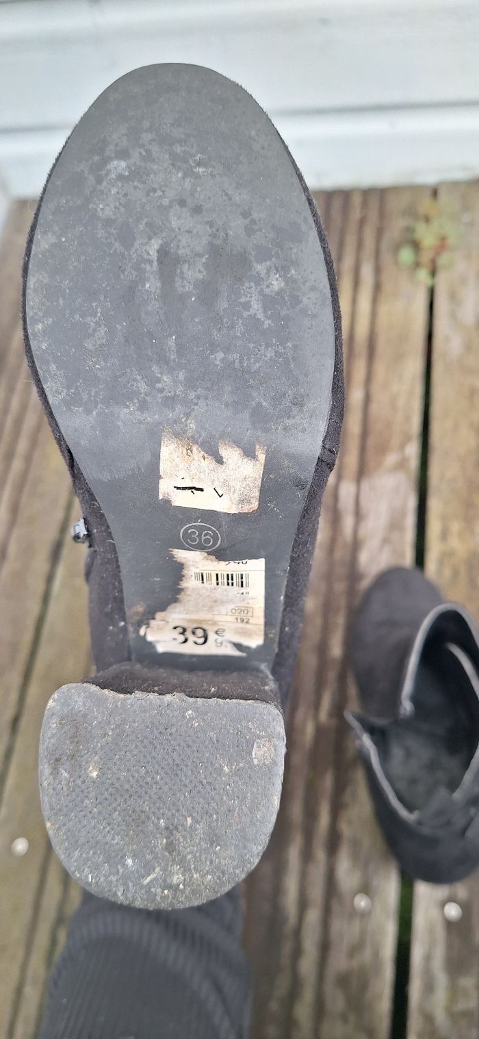 Bottines noires et dorée - photo numéro 5