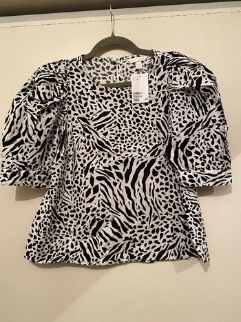 Blouse noir et blanche H&M taille xs neuf