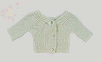 Gilet brassière tricot vert 0 mois garçon