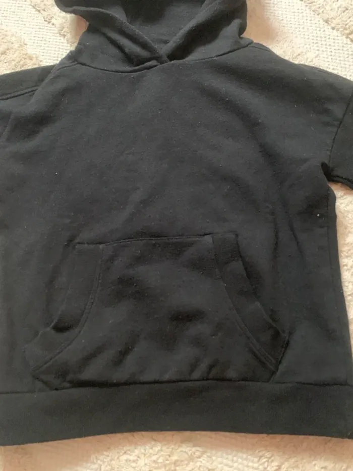 👕 Sweat à capuche noir – TEX Basic – Taille 3-4 ans - photo numéro 2