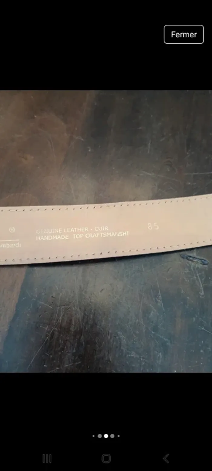 Ceinture homme Angelo de Lombardi cuir 85cm - photo numéro 6