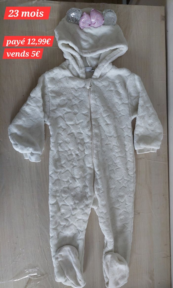 Grenouillère avec nœuds fille 23 mois - photo numéro 2