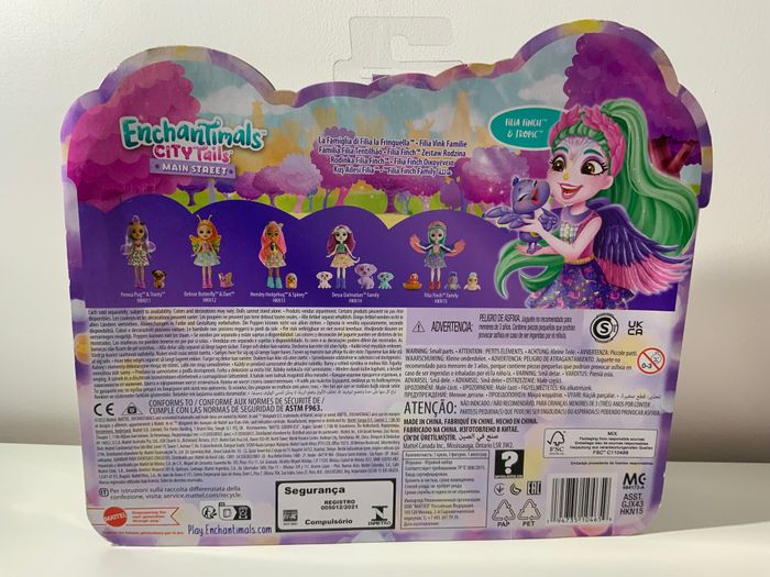 Coffret Enchantimals City Fails Poupée Filia Finch + 3 Oiseaux