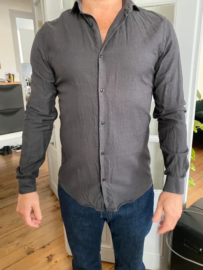 Chemise manches longues à pois Zara