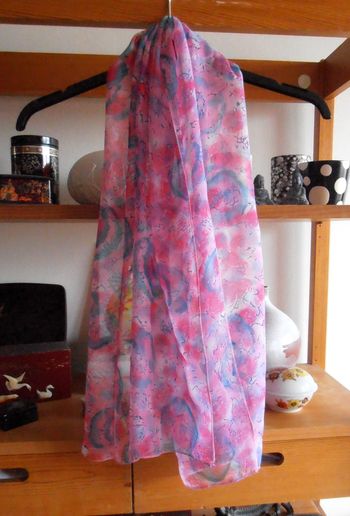 Foulard long femme, coloré, léger