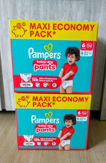Lot couches Pampers baby dry pants taille 6 