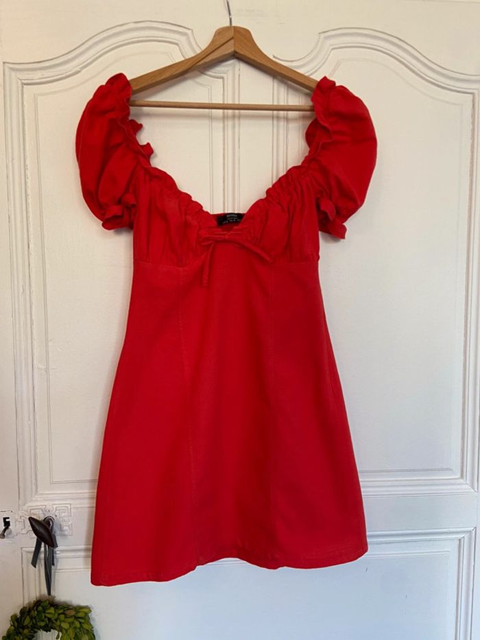 Mini robe rouge orangé Bershka taille S