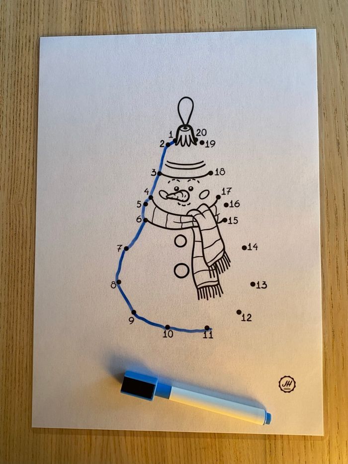 Fiche Montessori : Spécial Noël : Le bonhomme de neige