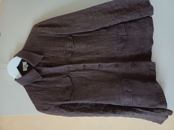 chemise en lin à poches multiples