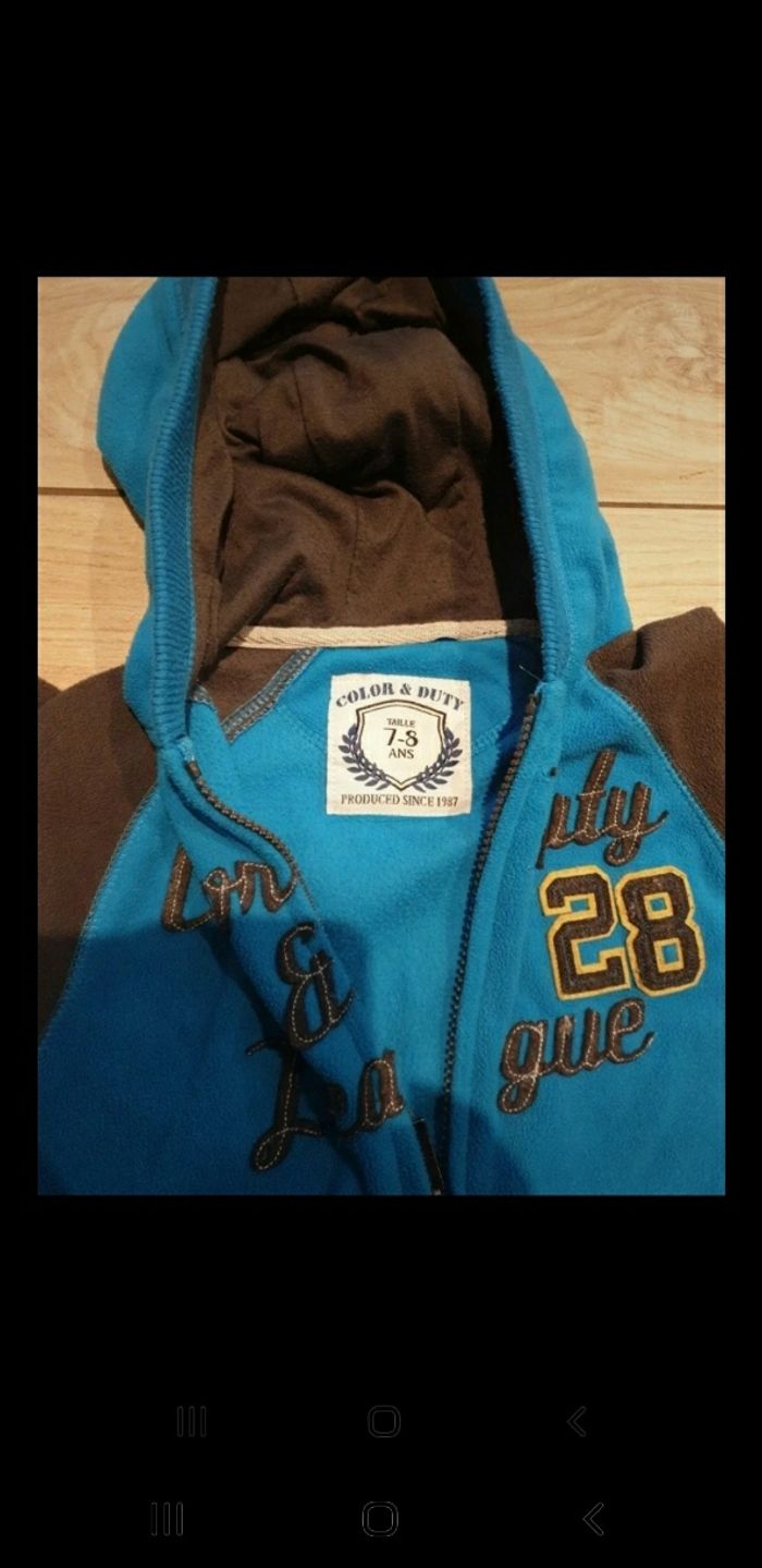 Veste de sweat garçon 7/8 ans - photo numéro 3