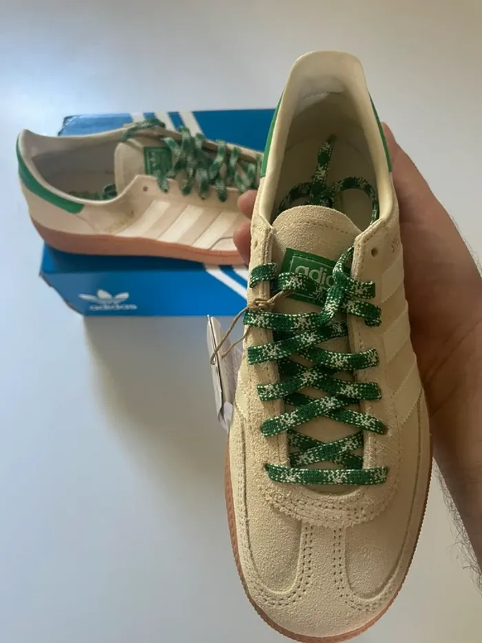 Adidas Originals Handball Spezial White/Cream White/Green - photo numéro 2