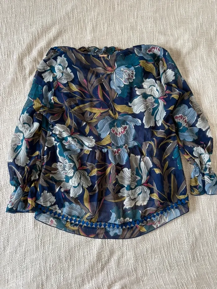 Blouse one step fleuri taille 38 coloré