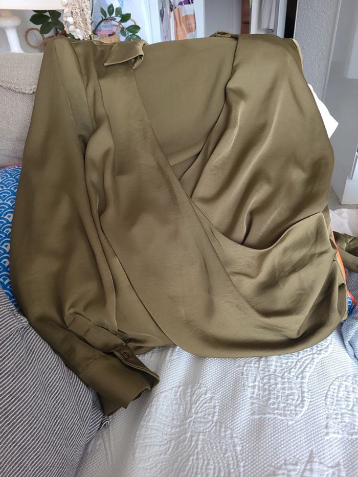 Blouse kaki cachecoeur maison 123 - photo numéro 7