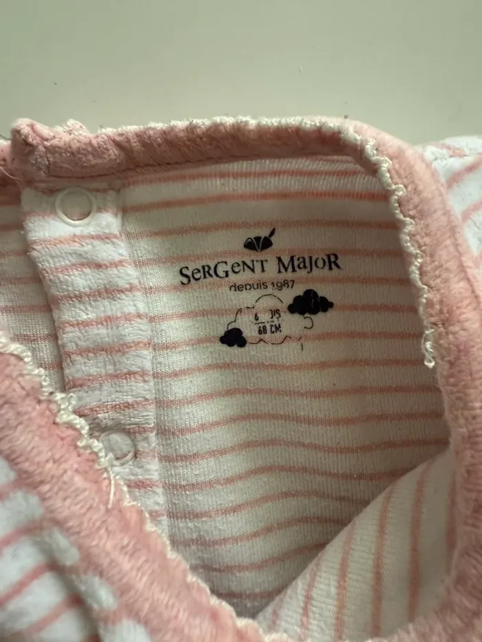 Pyjama velours sergent major 6 mois - photo numéro 3