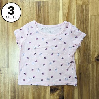 T-shirt manches courtes 3 mois coccinelle