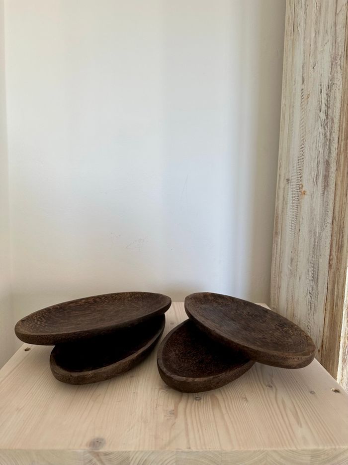 Lot de 4 assiettes ovales en coco - photo numéro 10