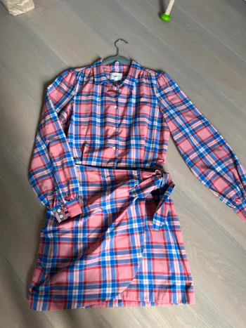 Robe portefeuille fermé à carreaux t.36