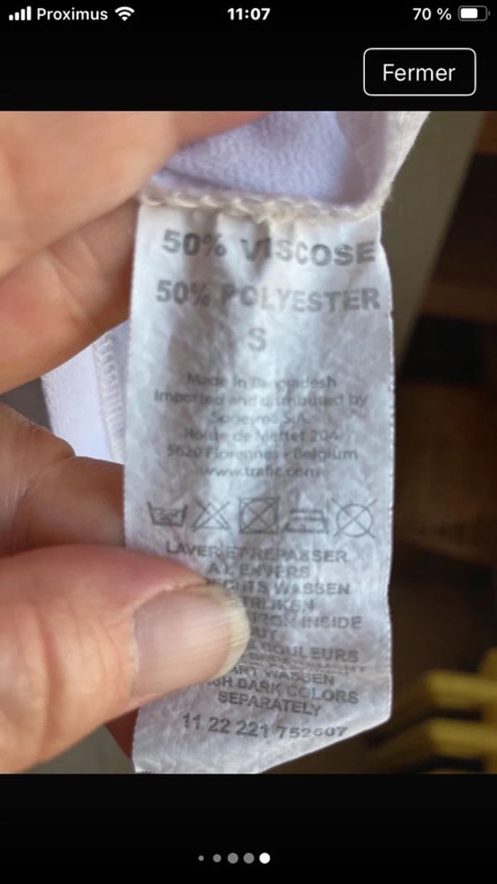 Superbe blouse vaporeuse légère lisèré argenté taille L - photo numéro 8