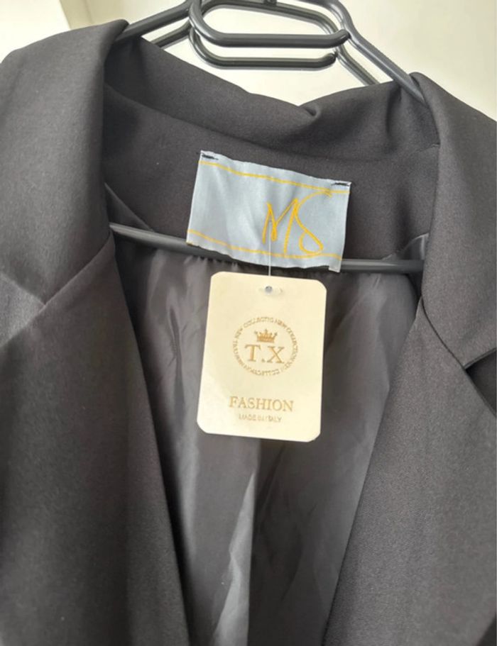 🧥Blazer long  noir- oversize -taille unique - femme - neuf avec étiquette - photo numéro 8