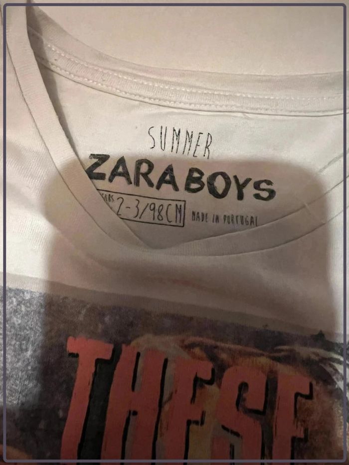 Tee shirt manches courtes Zara baby boy 2-3 ans - photo numéro 3