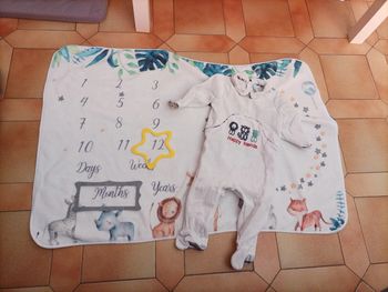 Pyjama blanc écossais