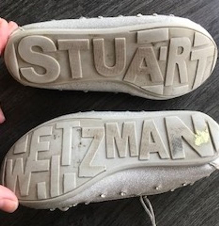 Ballerines de qualité gris pailleté Stuart Weitzman - photo numéro 2