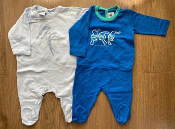 Lot 2 pyjamas Petit Bateau 3 mois