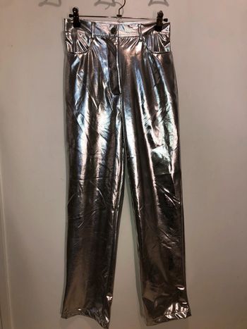 🌹Pantalon similicuir argenté🌹