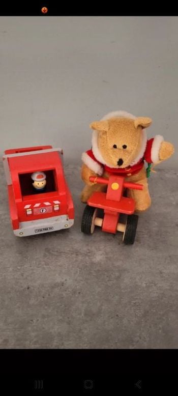 Lot de 2 véhicules enfants bois