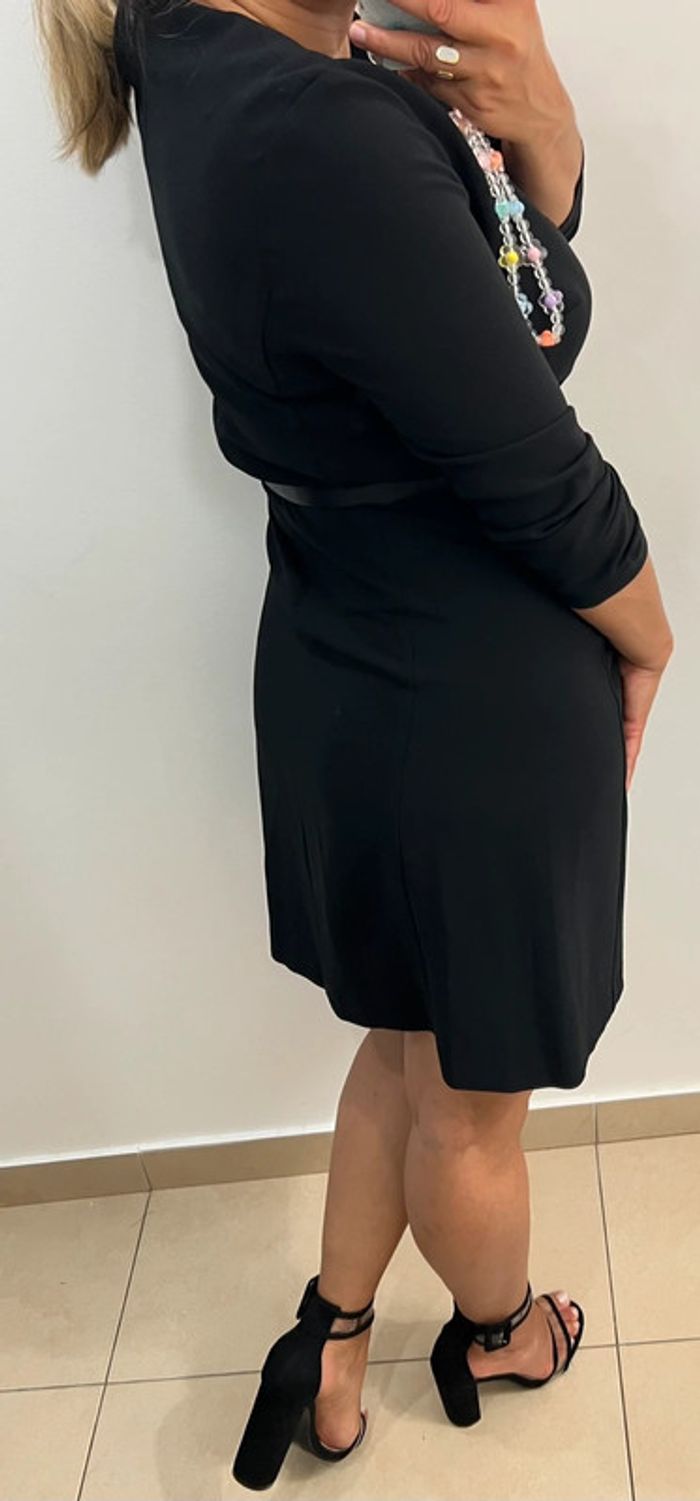 Robe Noire Avec Dentelle Claudie Pierlot 36-38 - photo numéro 5