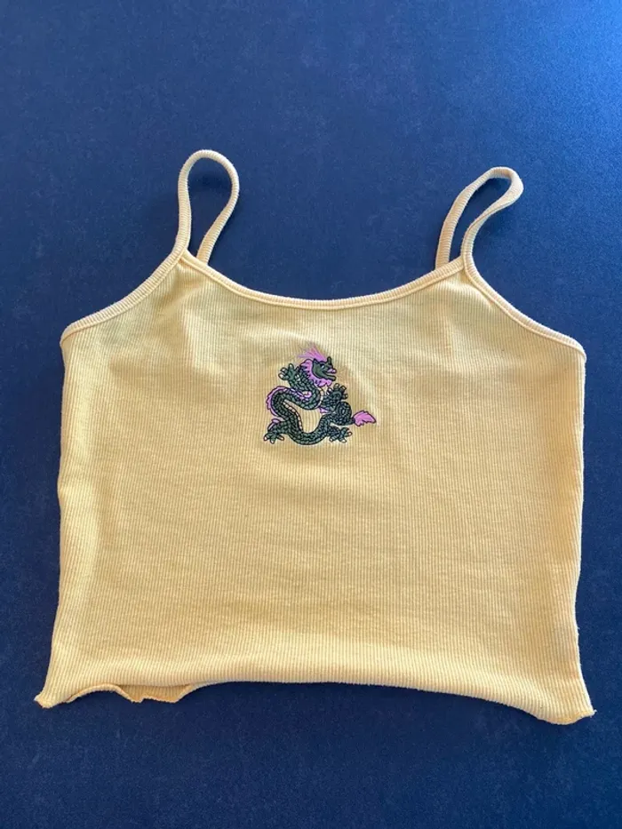 croc top jaune shein xs